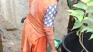 Cute desi virgin teen takes a bath