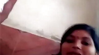 village aunty with pujari