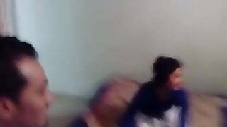 Schoolgirl and boy have sex