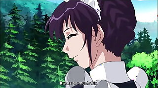 hentai maid gives a lusty blowjob to her master