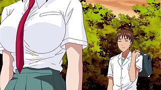 Busty teen'_s wet pussy gets blody from first time romantic anime fuck