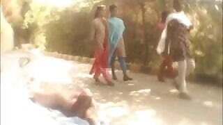 Indain boy flashes in park
