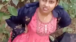 Mangal in the jungle, she made her pussy red after fucking her stepsis in clear audio Voice