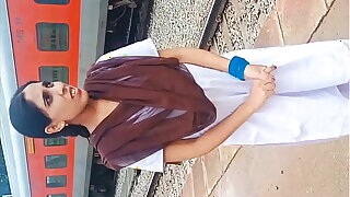 Indian College girl Fucked in Railway station