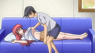 Hentai - Touching my step Sister'_s Tits While She Rests [Subtitled]