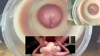 Split Screen Cum Compilation #2 - My Tribute To My Busty Natural Asian Wife&rsquo_s Natural DDs. She is AsianSexyWife