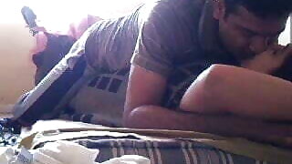 Desi girl boobs sucked fucked in bed by her boyfriend
