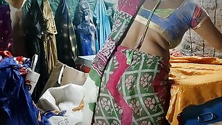 Elder stepsister stripped naked and fucked in doggy style from behind India Desi girls sax