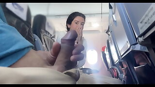 Public Dick Flashing in Airplane - Girl Brought Me To Cumshot In 2 Minutes