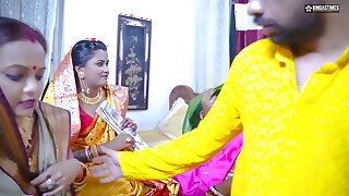 Desi Horny Indian Three Bhabhi wants to get Fucked By Their Dewar like a Bhabhi'_s Groupsex Party ( Hindi Audio )